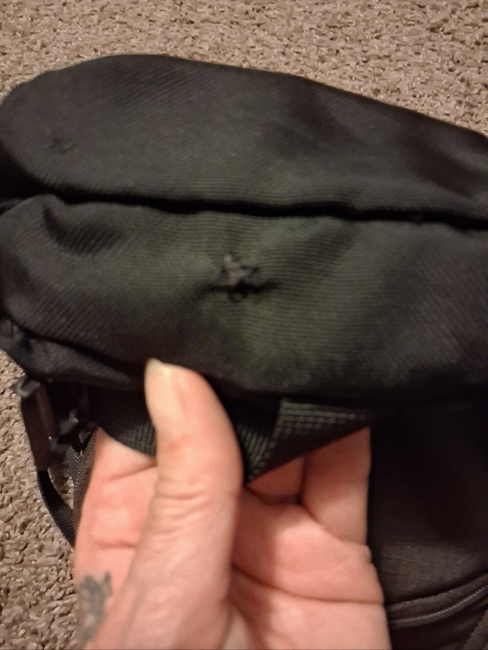Eddie Bauer Army Green, Black & Pink Canvas Crossbody Sling Bag - Multi-Pocket - Picture 7 of 10